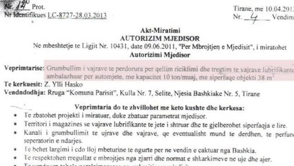Skandali me vajin e përdorur, zbulohet dokumenti "fals" nga Ministria e Mjedisit