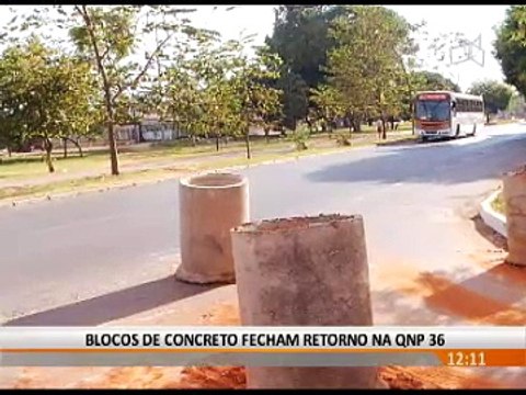 BLOCOS DE CONCRETO FECHAM RETORNO NA QNP 36