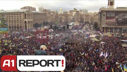 A1 Report - Kiev, manifestuesit pro BE-së rrëzojnë statujën e Leninit
