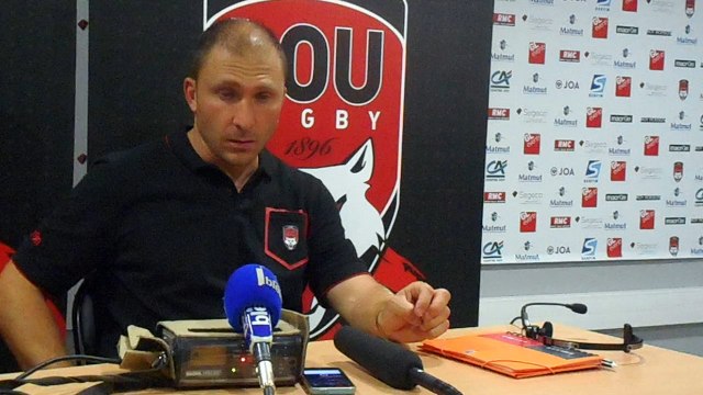 Réaction de Pierre Mignoni après la victoire du Lou contre Bourgoin en Pro D2.