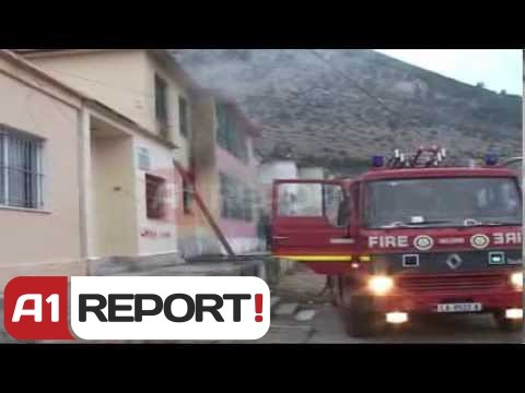 A1 Report - Lezhë, zjarri shkrumbon kopshtin e femijeve, flaket kercenojne banesat