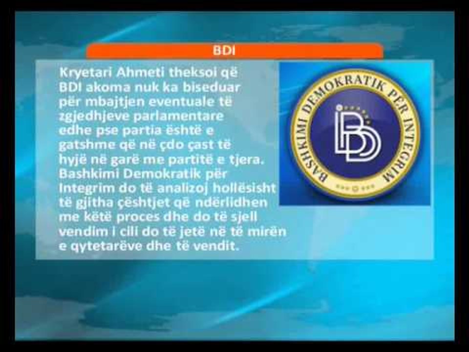 BDI-ja nuk ka diskutuar për zgjedhje të parakohshme