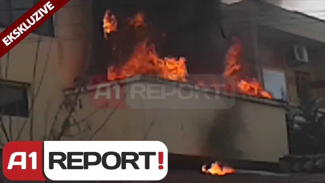 A1 Report - Lushnjë, shpërthen bombola e gazit në banesë, plagoset polici, momentet e shpërthimit