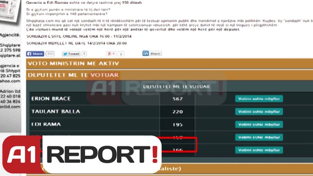 A1 Report - Sondazhi, 6 mije votues ne 3 dite Tahiri ka punuar me mire