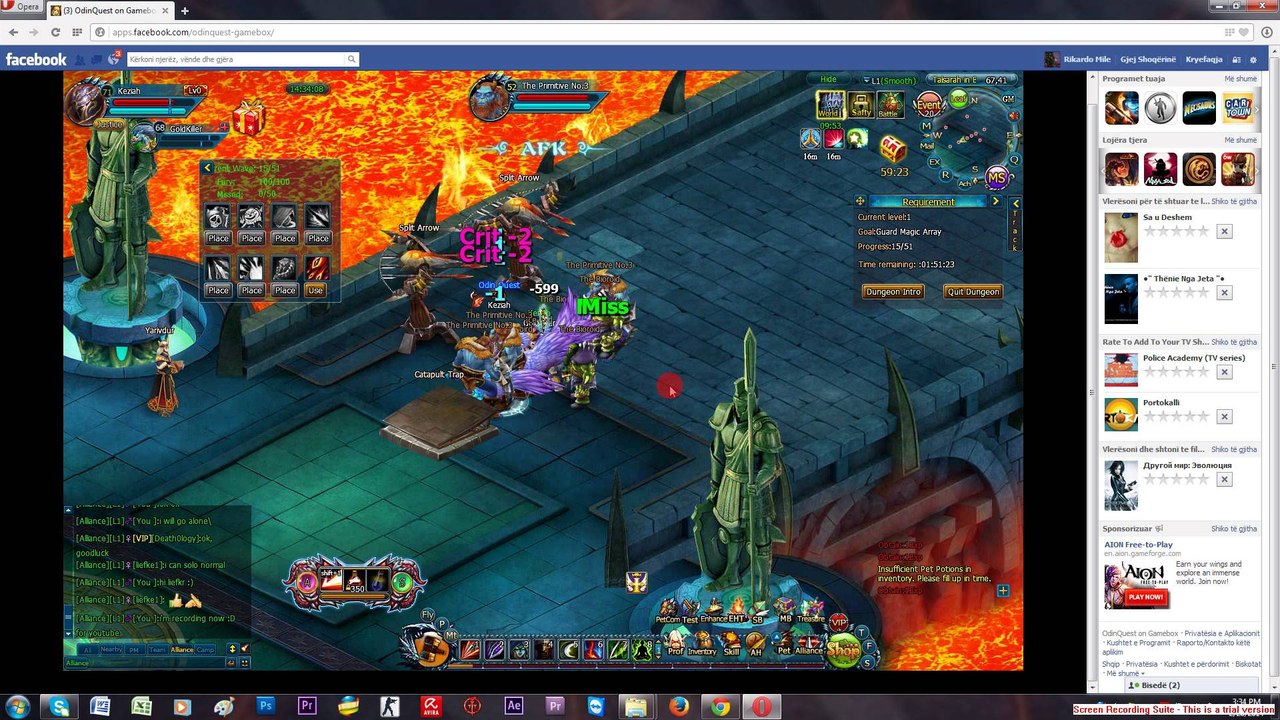 Talsarah in battle gameplay Odin quest on gamebox part 3