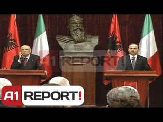 A1 Report - Konferenca e perbashket e shtypit e dy Presidenteve, Napolitano dhe Nishani
