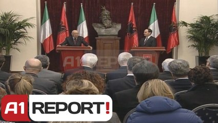 A1 Report - Napolitano ne Tirane: Do te fitojme kauzen 'Shqiperia ne BE'