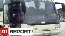 A1 Report - Pala greke bllokon ne Kakavije 3 autobuse te linjes Tirane-Athine