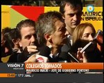 Visión Siete: Macri, sobre colegios tomados y el Borda bajo cero