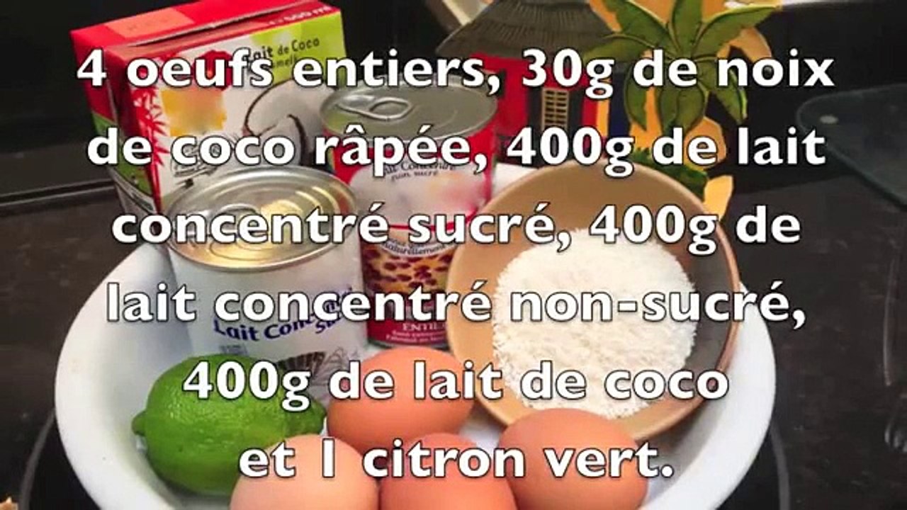 Recette facile - Flan coco