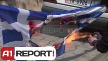 A1 Report - Vrasja e Karelit, digjet flamuri grek prane ambasades ne Tirane
