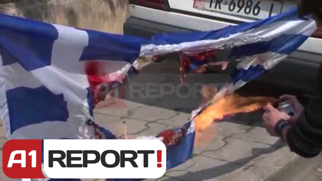 A1 Report - Vrasja e Karelit, digjet flamuri grek prane ambasades ne Tirane
