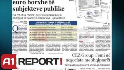 A1 Report - Energjia, anulohen 31 mln € borxhe te subjekteve publike