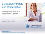 Lumension Patch and Remediation: Using Advanced Patch Deployment Options