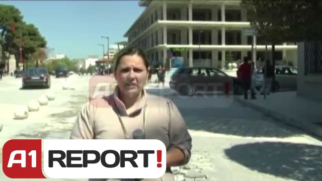 A1 Report - Vlore, ndërpritet shtrimi i Sheshit te Flamurit, pamje te 2 diteve te fundit