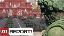 A1 Report - Rusia feston diten e fitores, tanke e autoblinda parade ne Sheshin e Kuq