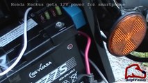 Adding 12v cigarette lighter power outlet to motorcycle or Honda Ruckus Scooter