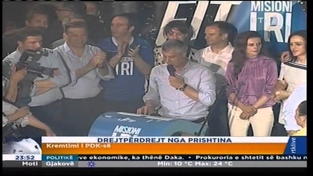 PDK kryeson zgjedhjet, pasohet nga LDK e VV. Thaçi shpall fitoren në shesh