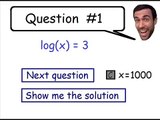 Solving Logarithmic Equations - Algebra Quiz