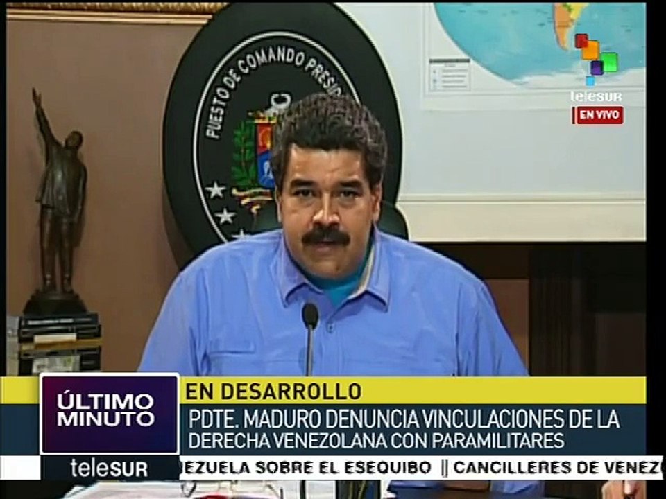 Maduro:Lucha contra paramilitares, causa común de Venezuela y Colombia