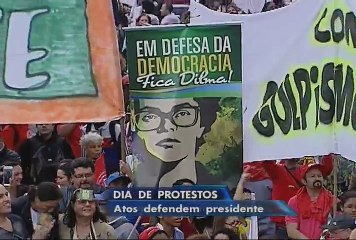 Download Video: Manifestantes vão às ruas em defesa da presidente Dilma Rousseff