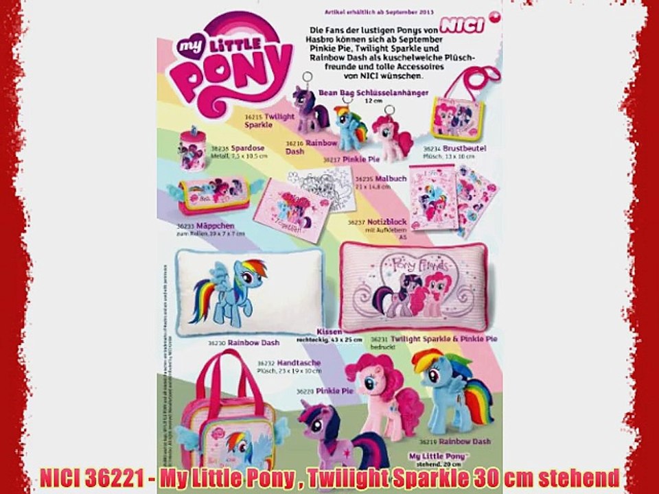 NICI 36221 - My Little Pony  Twilight Sparkle 30 cm stehend