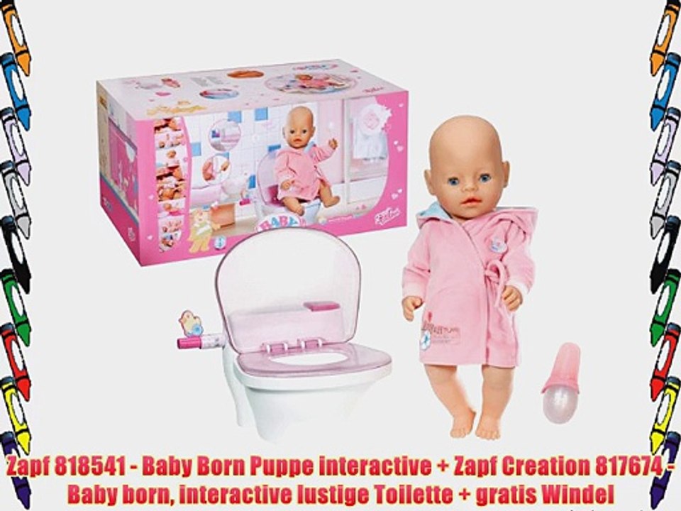 Zapf 818541 - Baby Born Puppe interactive   Zapf Creation 817674 - Baby born interactive lustige