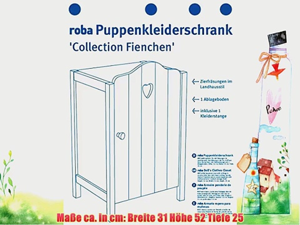 roba 98330 - Puppenkleiderschrank Fienchen