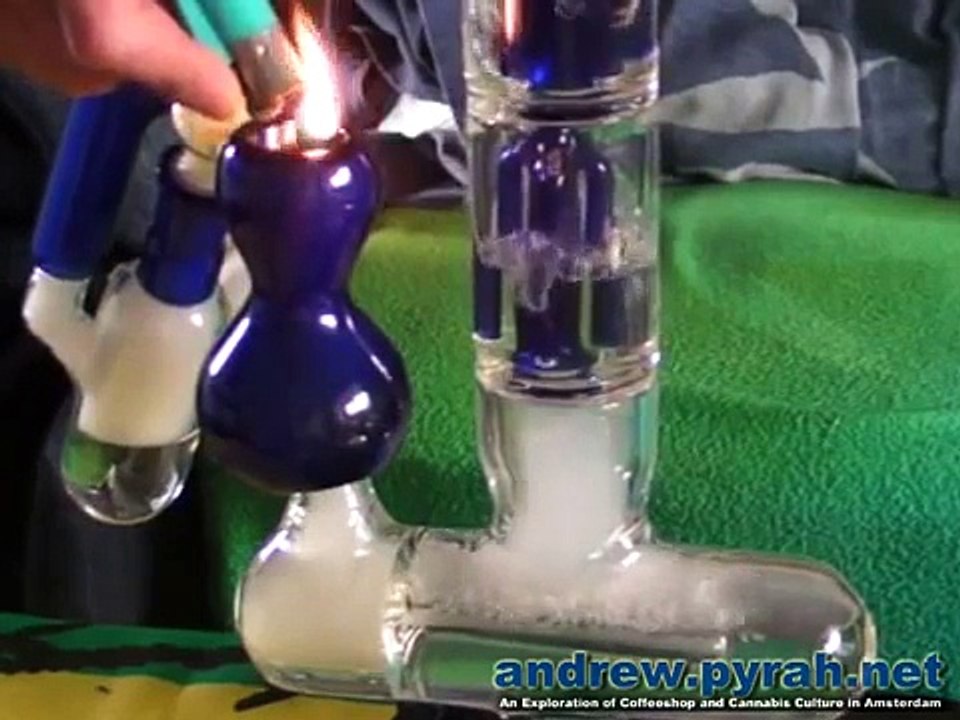 Percolator Bong and Bong Hits in Slow Motion