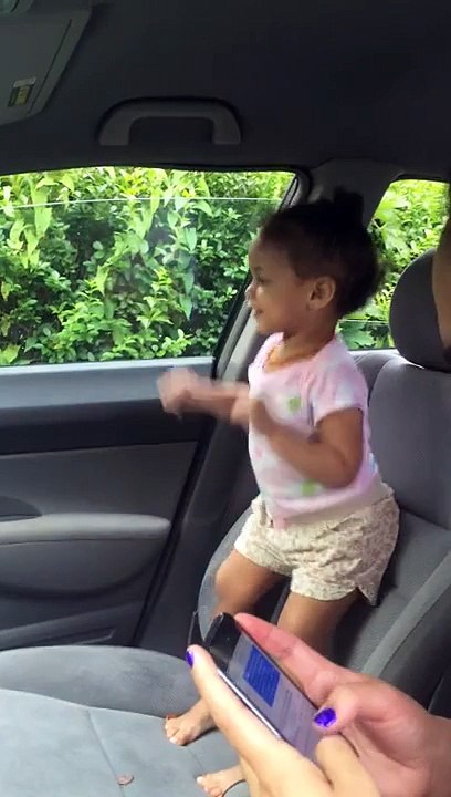 Reggaeton. My baby girl dancing to some Spanish music! July 19, 2015