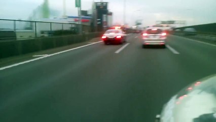 パトカーとバトル　ＣＢＸ400F 　HONDA  雷族　カミナリ　旧車會  (9