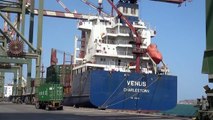 First commercial ship since March docks in Yemen's Aden
