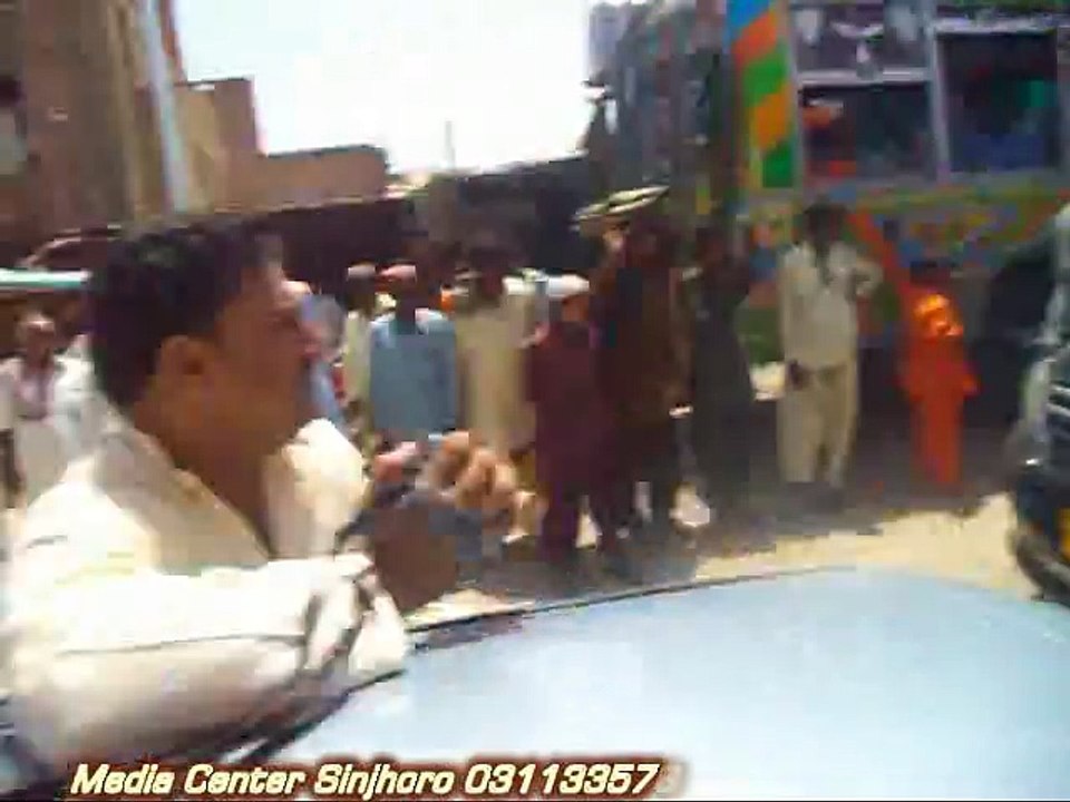 Sinjhoro : PPP Leader Rais Khadim Hussain Rind's Rally Warm Welcome  At Jhol On 20-08-2015 ( Video 05)