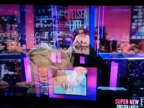 Chelsea Handler laughing on Chelsea Lately with topless Brad Wollack, Loni Love, Gary Valentine