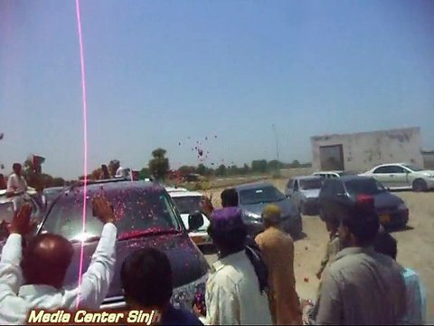 Sinjhoro : PPP Leader Rais Khadim Hussain Rind's Rally Warm Welcome At Jhol 02 On 21-08-2015 ( Video 06)