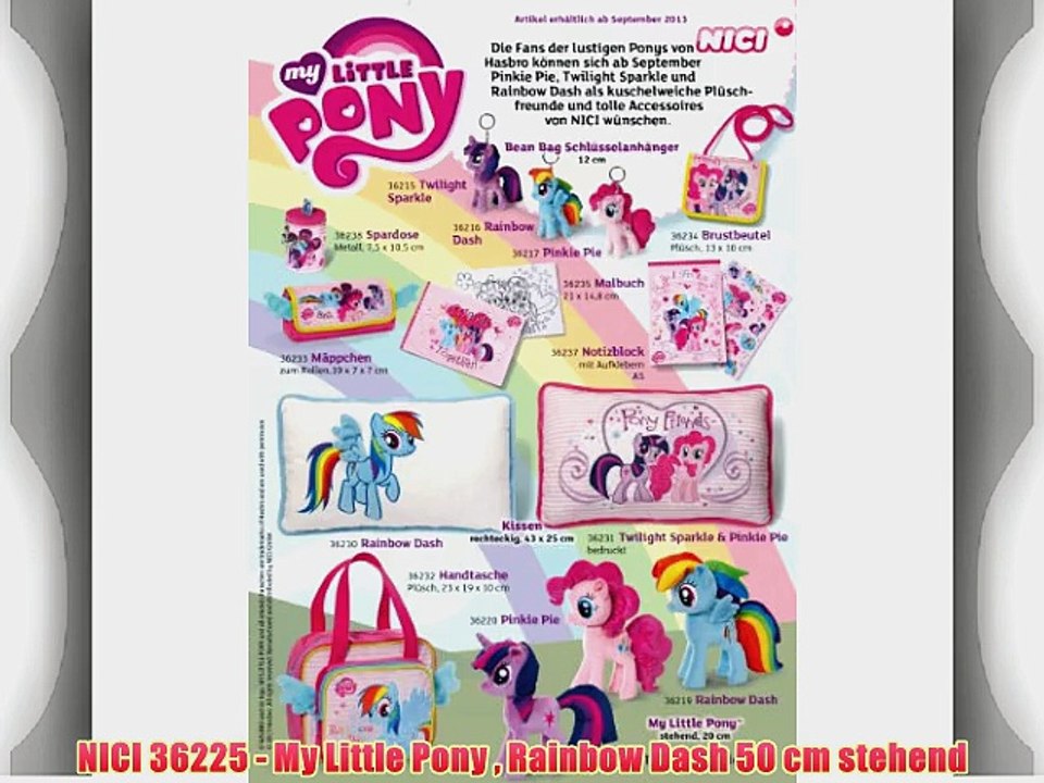 NICI 36225 - My Little Pony  Rainbow Dash 50 cm stehend