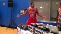 DimeTV - Chicago Bulls Rookie James Johnson Breakdancing At 2009 NBA Rookie Photo Shoot