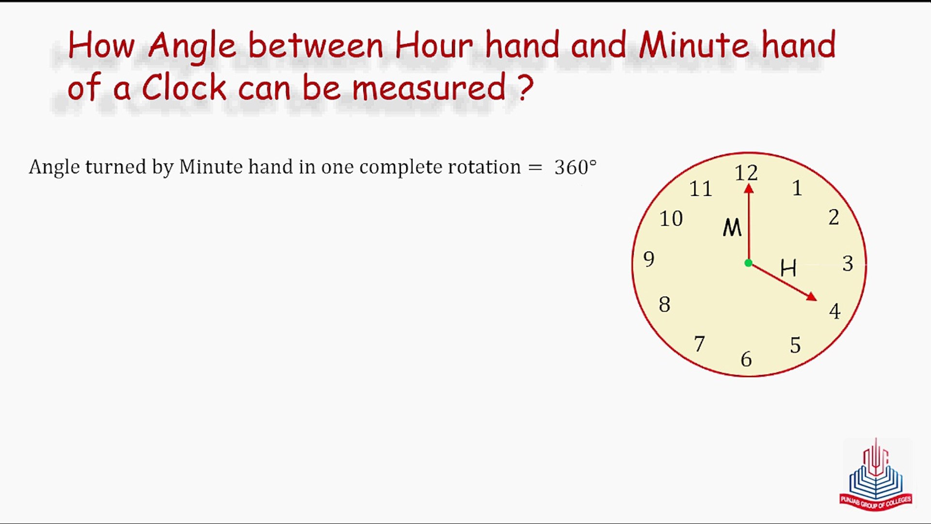 How Angle Between Hand Of A Clock Can Be Measured Video Dailymotion