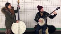 Coyote & Crow Busking @ 14th St./6th Ave Subway NYC- Original Song 