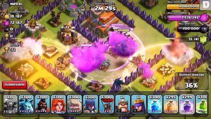 Clash of clans - PEKKA RAID 300 level 5 (Mass gameplay)