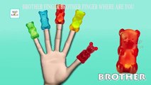 Finger Family Gummy Bear Cartoon Nursery Rhyme | Jelly Gummy Bear Finger Family Rhymes & Songs