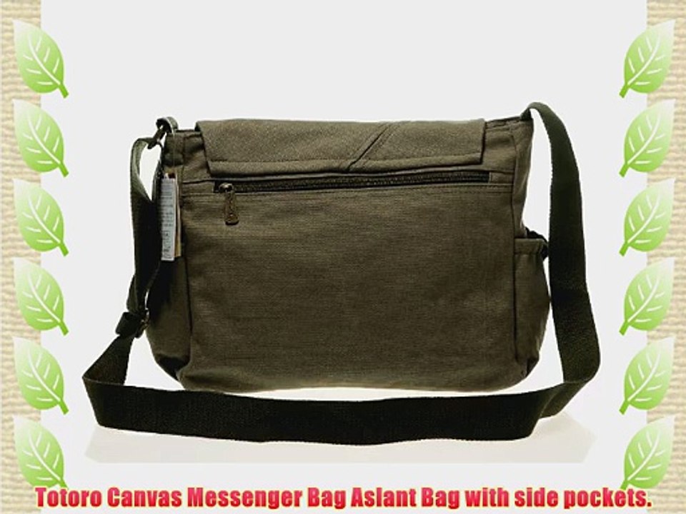 STUDIO GHIBLI Mein Nachbar Totoro TASCHE S?dlich Leinwand Tasche Messenger Bag with Leather