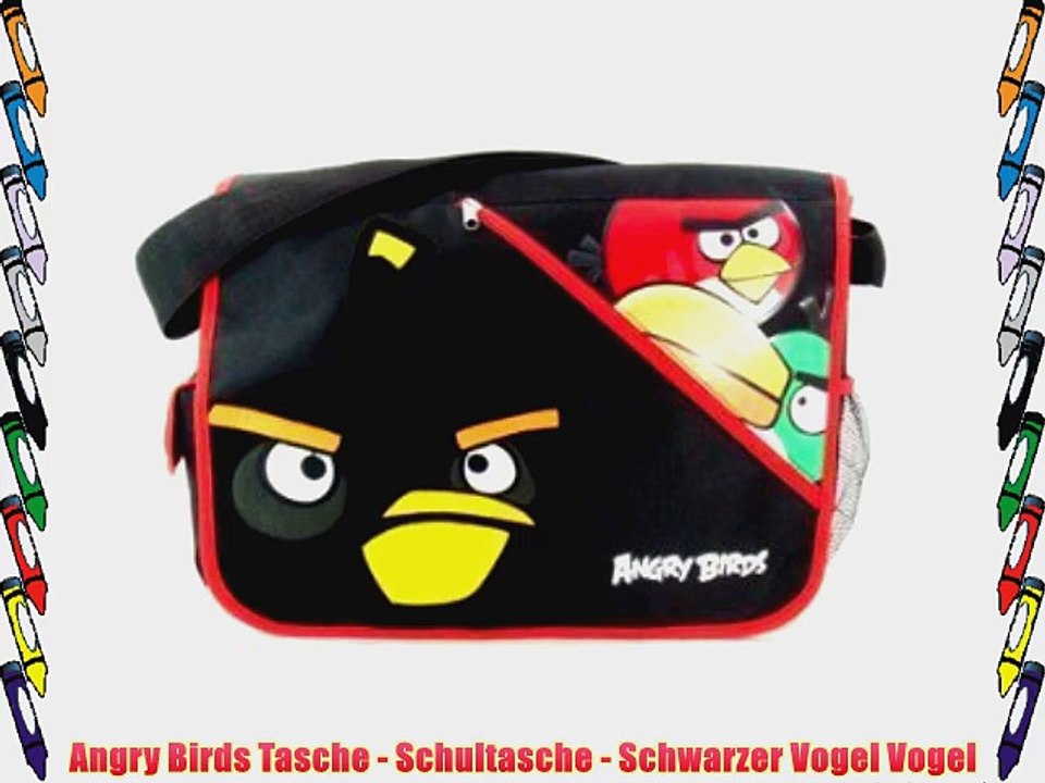 Angry Birds Tasche - Schultasche - Schwarzer Vogel Vogel