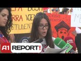 A1 Report - “Arsimi i lartë”, kuvendi diskuton  studentët protestojnë: “Reforma Oxi”