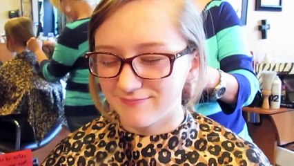 Chopping off a foot of hair. Fun right?