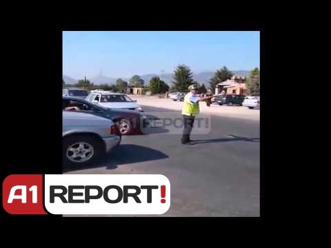 A1 Report - Videolajm / Aksident në Lezhë, një nga makinat përfundon në kanal