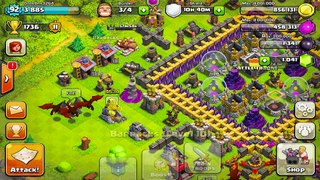 Clash of clans - 11 level 4 Dragon raid HD