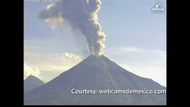 Mexico volcano erupts, spewing ash