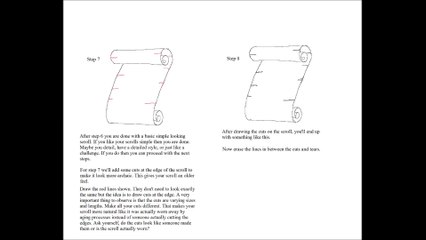 How to Draw a Scroll Banner of Paper