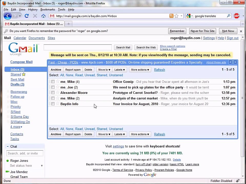 Boomerang for Gmail Demo